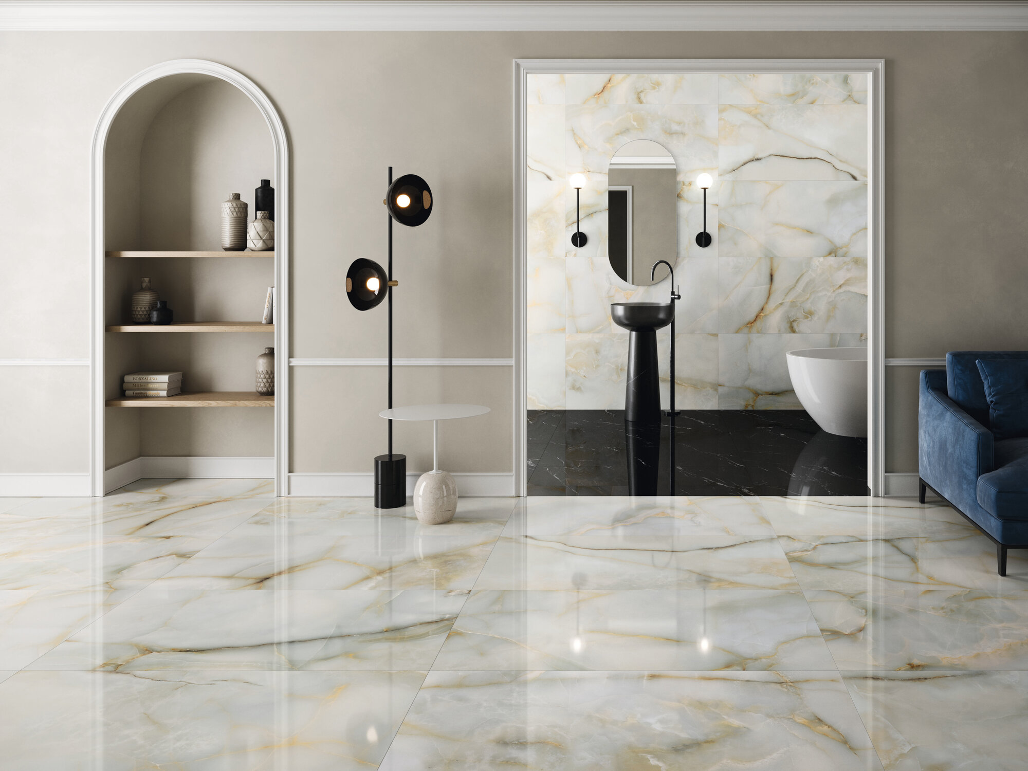 Ape Grupo Коллекция ONICE Nacar Pol 120*60 см (J89) в интерьере